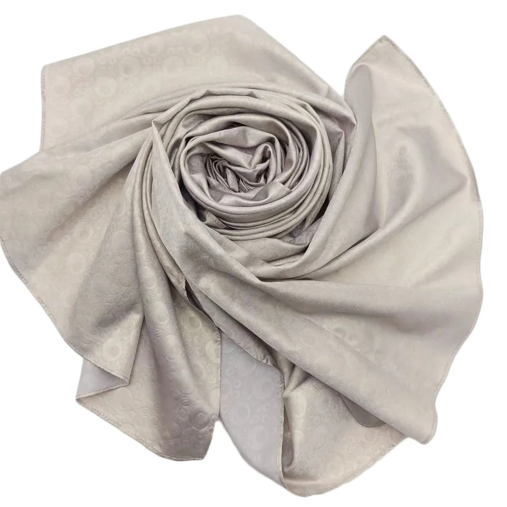 JYL Most Beautiful  Hijab  Scarf For Muslim Women Embossing  Head Wrap satin print long hijab