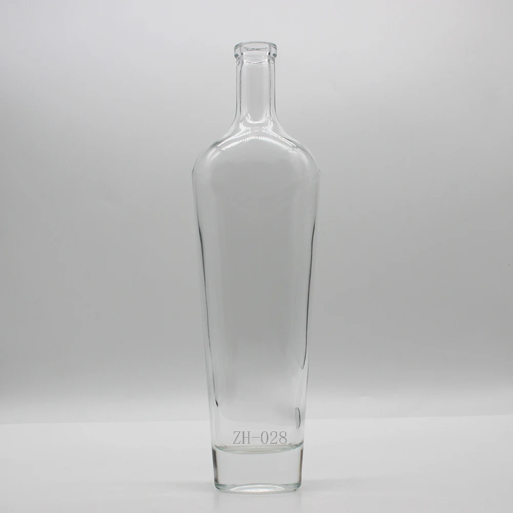 Custom Design Clear Empty Gin Whiskey Liquor Brandy Vodka Wine 700ml Glass Bottle