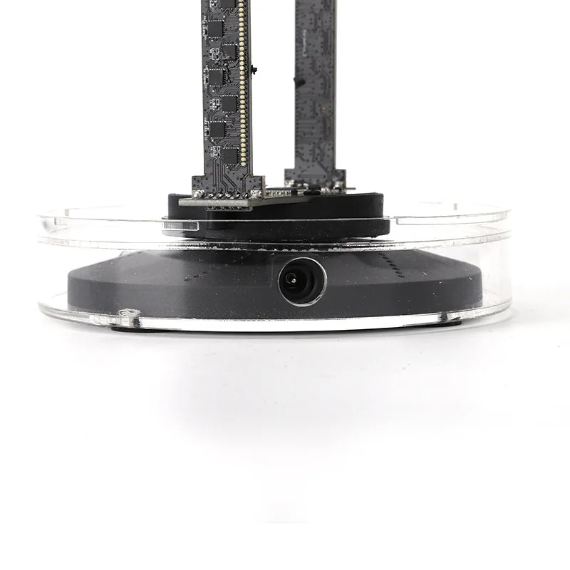 Newest 360 Degree View 3D Holographic Air Display Desktop Hologram Display Fan with Acrylic Cover for Advertising Cafe Mall