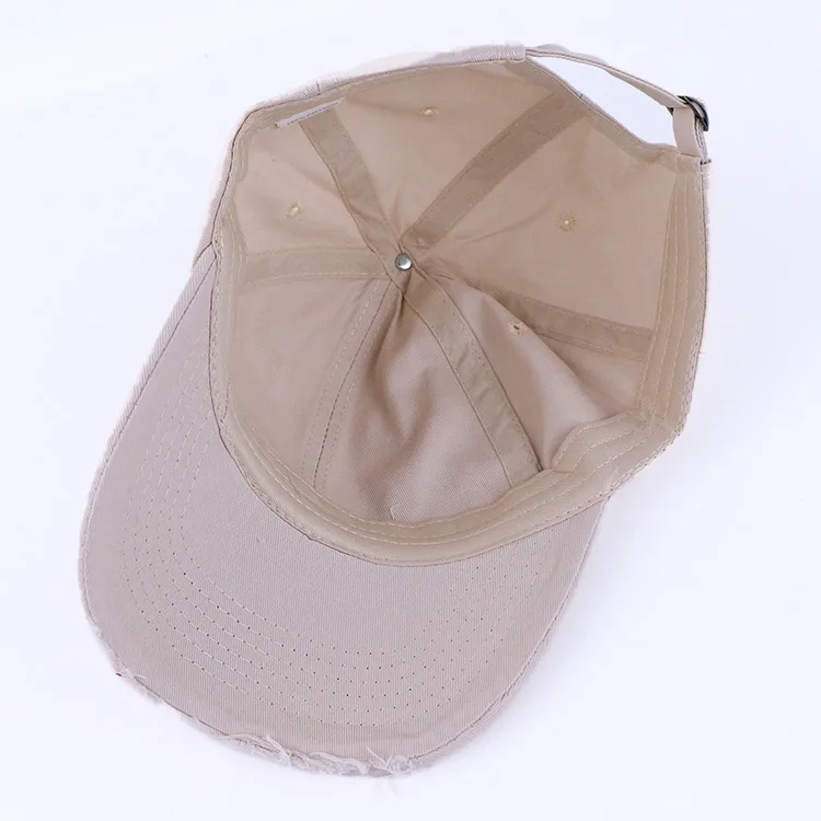 Custom Color And LOGO 6 Panel Dad Hat New Design Distressed Baseball Cap Manufacturer