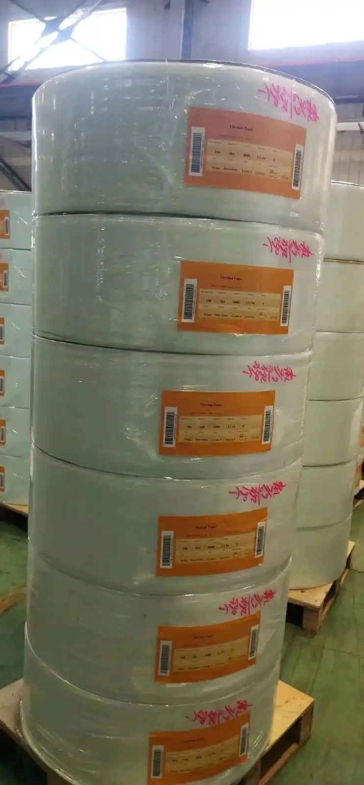 Wholesale 106GSM Thermal Paper Jumbo Roll 57x50mm Size Double Layer for Cash Register POS Machine from Europe
