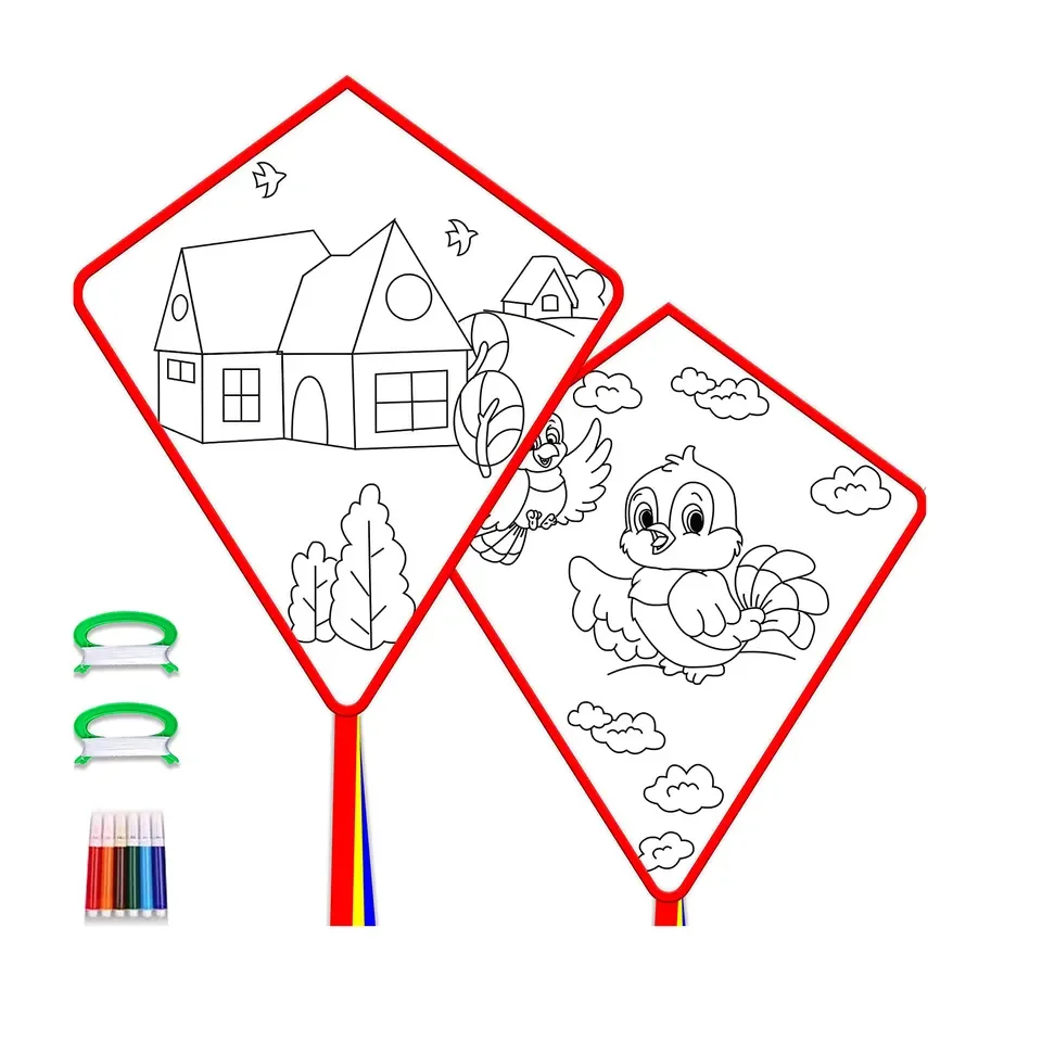 High quality china cheap promotional customized Educational Diamond diy paper kite