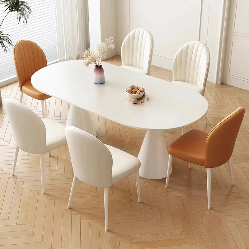 Waterproof Dining Room Furniture of High-Hardness Rock Plate Table with Scratch and Wear Resistance