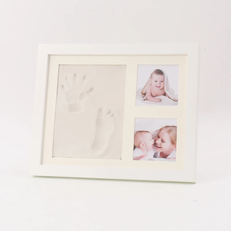 Capture Milestone Moments with Safe Clay, Stencil Set and Wood Frame |Perfect Newborn Gift for Baby Showers