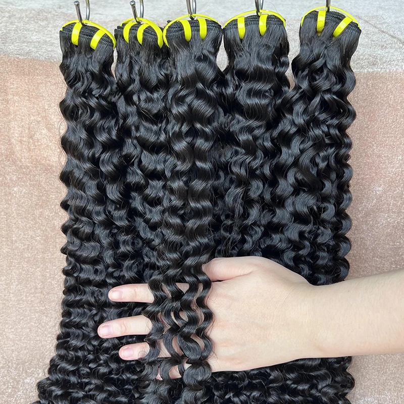 Hair Vendors Wholesale Cuticle Aligned 100% Unprocessed Raw Vietnam Human Hair Deep Curly Bundles