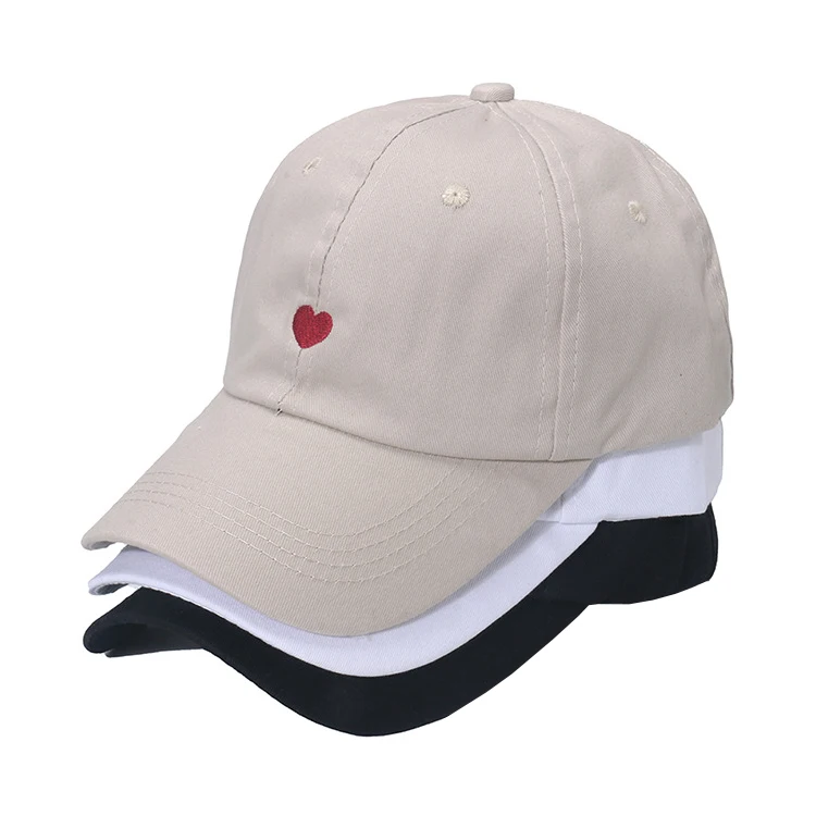 Unstructured 6 panels dad hats with cotton material custom embroidery logo caps