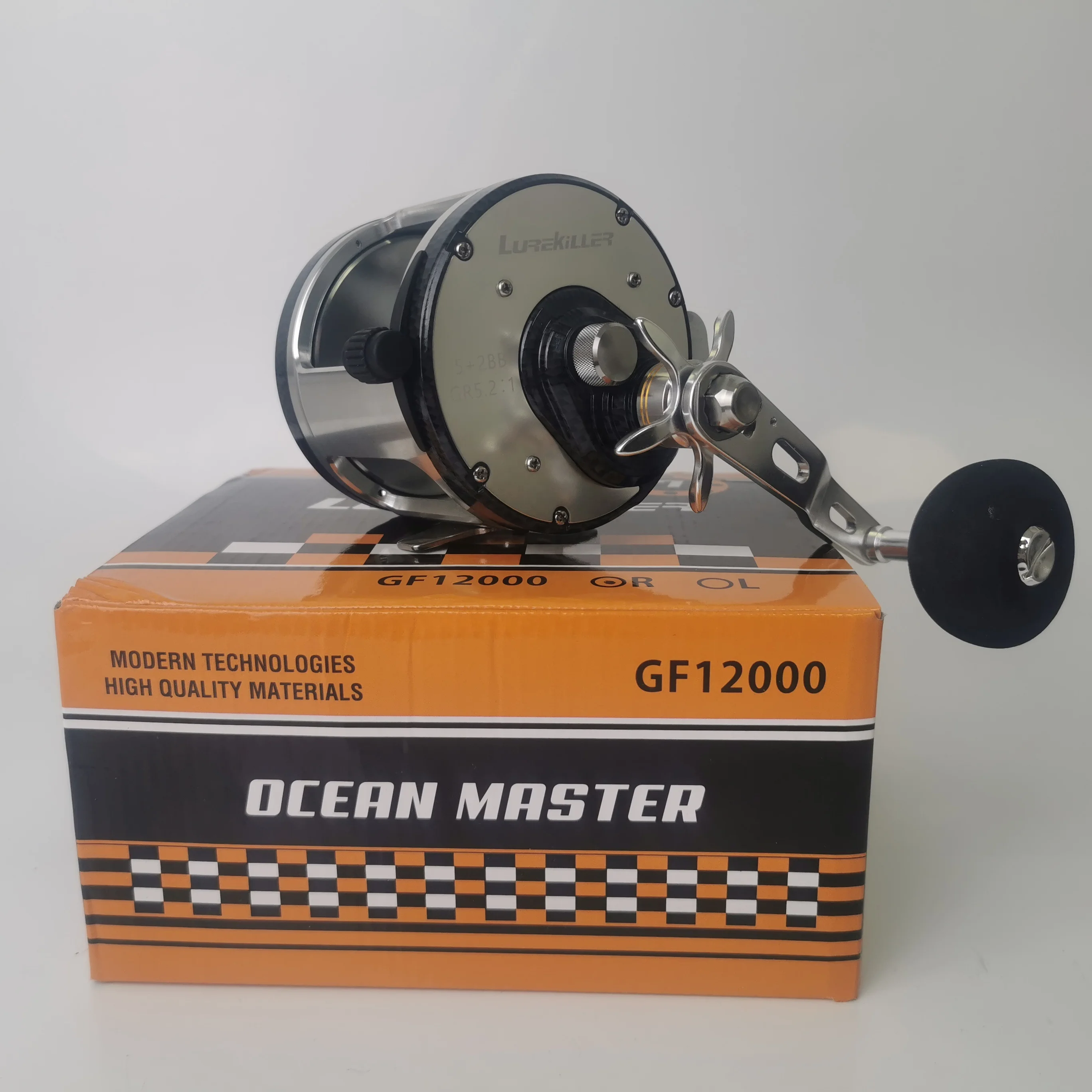 Lurekiller  5+2BB 5.2:1 20Kg Drag Power for Boat Ocean Master Trolling Reel Metal Frame Overhead Sea Fishing Reel
