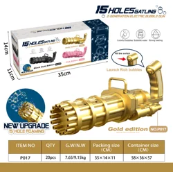 Amazon hot-selling automatic 15-hole bubble machine newly upgraded large 15-hole Gatling bubble gun