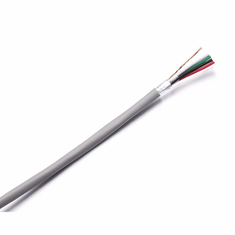 Multi Conductor Stranded 4 Core Security Alarm Control Cable Shield Grey