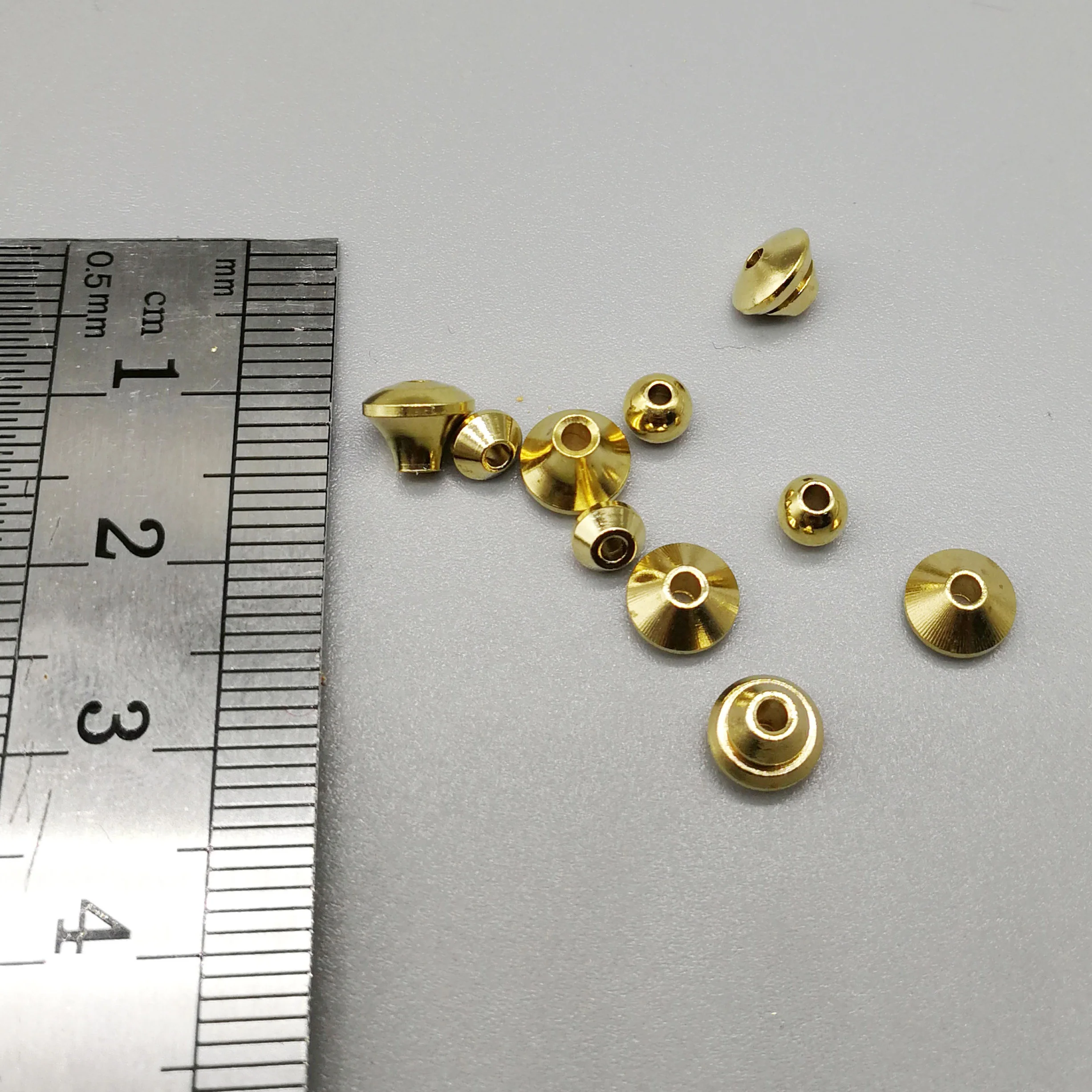 Custom  5mm/6mm/7mm/6.5mm/7mm Fishing Brass Metal Bead, Brass Beads Fly Tying