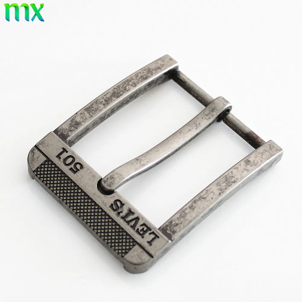 Metal zinc alloy fancy nickel free cowboy men belt pin buckle with logo