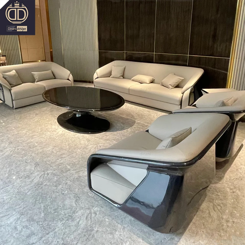 high end villa house home collection living room sets unique designs classical luxury exclusive sofas black carbon fibre sofa