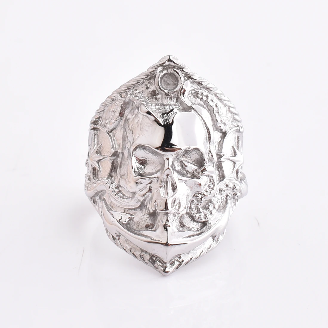 Latest Design Hot Sale Men Women Jewelry Silver Plated Geometric Ring Stainless Steel Finger Silver Rings