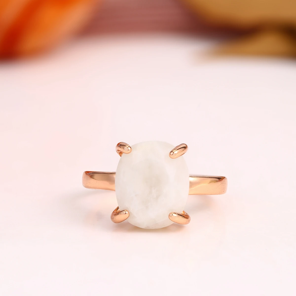 Wholesale Fashion Jewelry Sets Gemstones Earrings Natural Moonstone Stone Ring Set  Necklace Pendant For Women