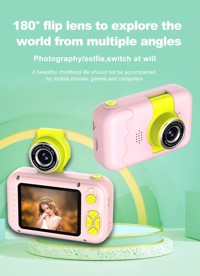 2023 New Design 2.4 inch 4K Kids Digital Mini Camera Toy Children Video Camera Full HD 1080p