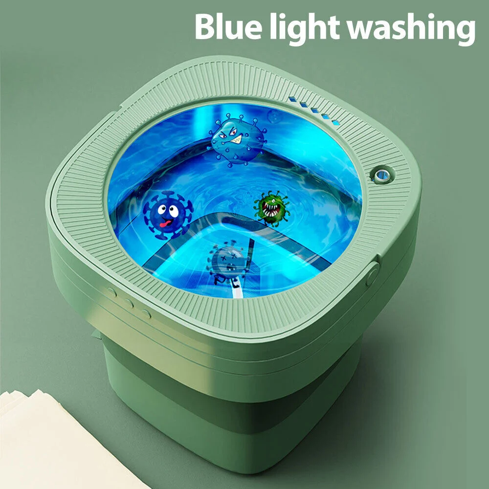 JEWIN Mini Foldable Portable Household Washing Machine with Dryer for 10 Liters Socks Washing