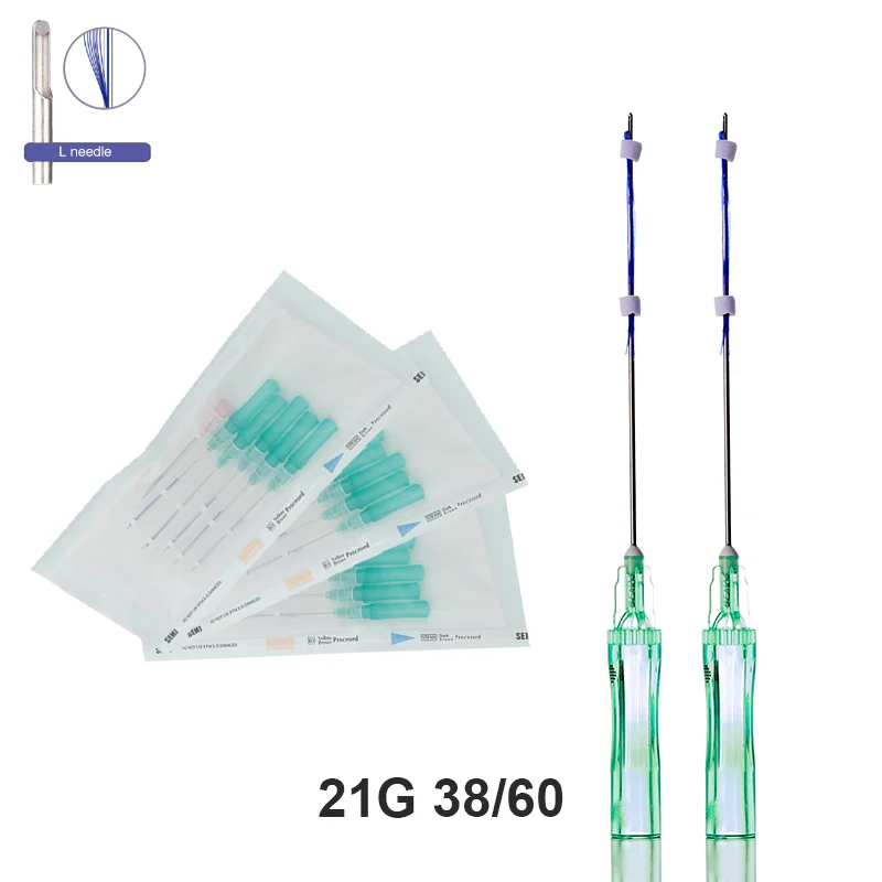 Polydioxanone skin tightening tensores Multi 21G 60mm 20 lins threads L needle pdo lift for medical beauty