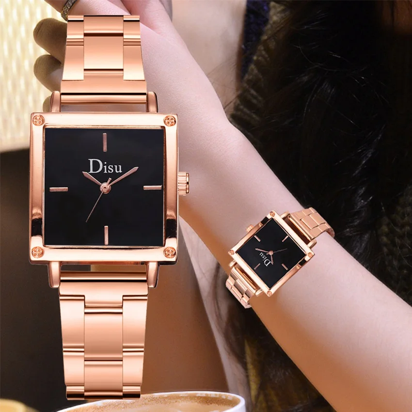 
Square Surface Dial Quartz Watches For Women Luxury Simple Stainless Steel Bracelet Woman Watch Fashion Sports Clock Gift 