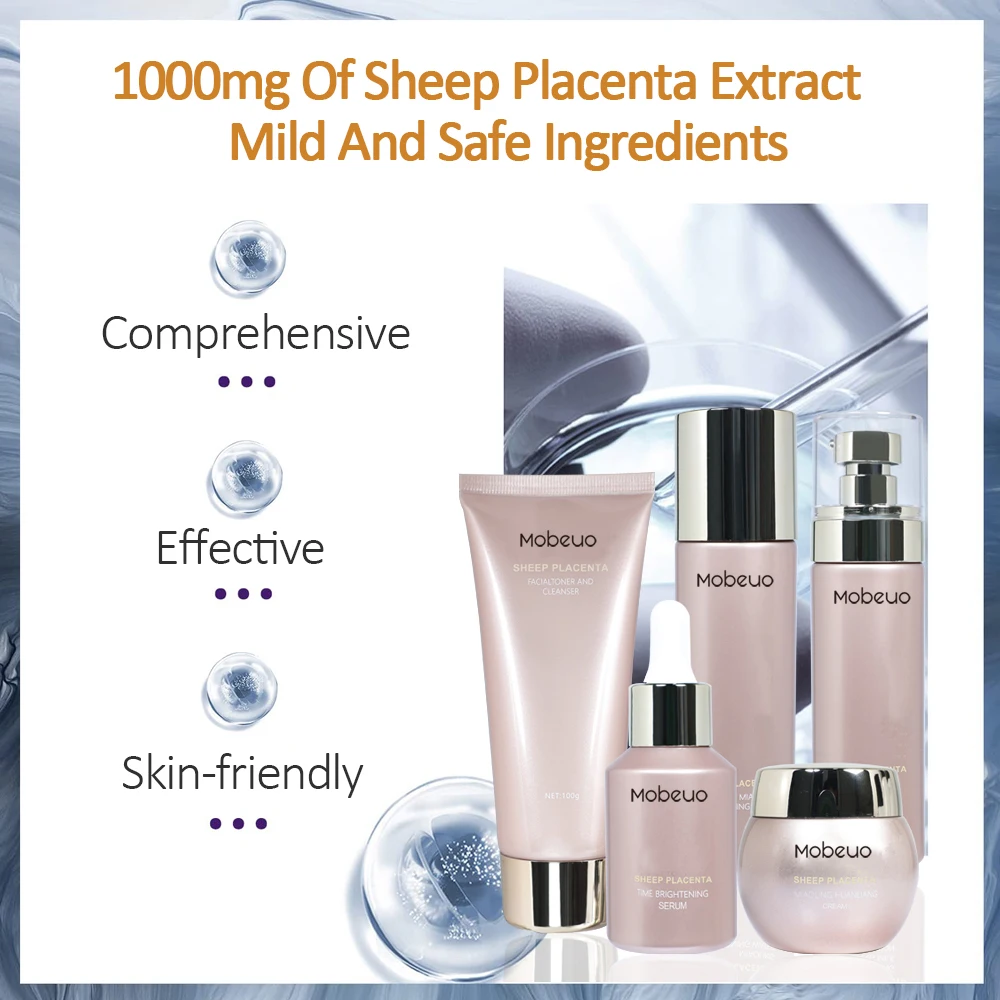 OEM hot selling private label beauty skin care product set sheep placenta anti firming facial wrinkle skin care set