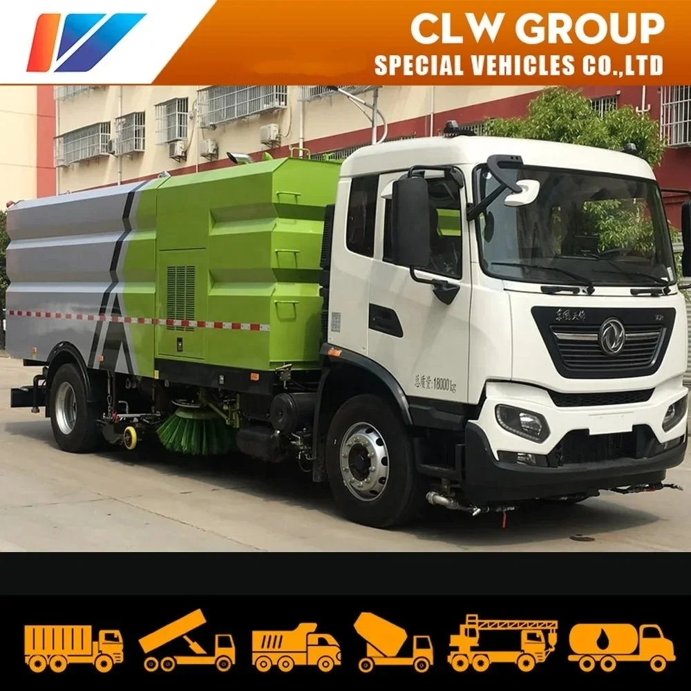 Dongfeng snow broom sweeper Truck 16m3/16000L/16000litres Road Cleaning Washer Equipment