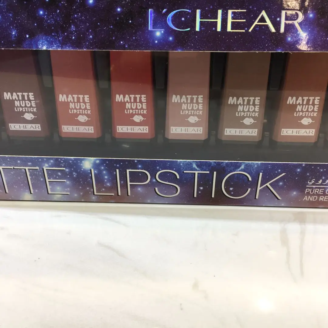 Оптовая торговля СТМ Косметика подарочной упаковке, 24 шт 12 видов цветов длительный Обнаженная матовая губная помада макияж помада