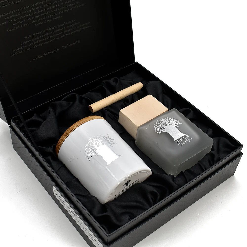 Custom logo Paper Folding Book Style Candle Jar Shipping Gift Box Packaging Luxury Candle Box