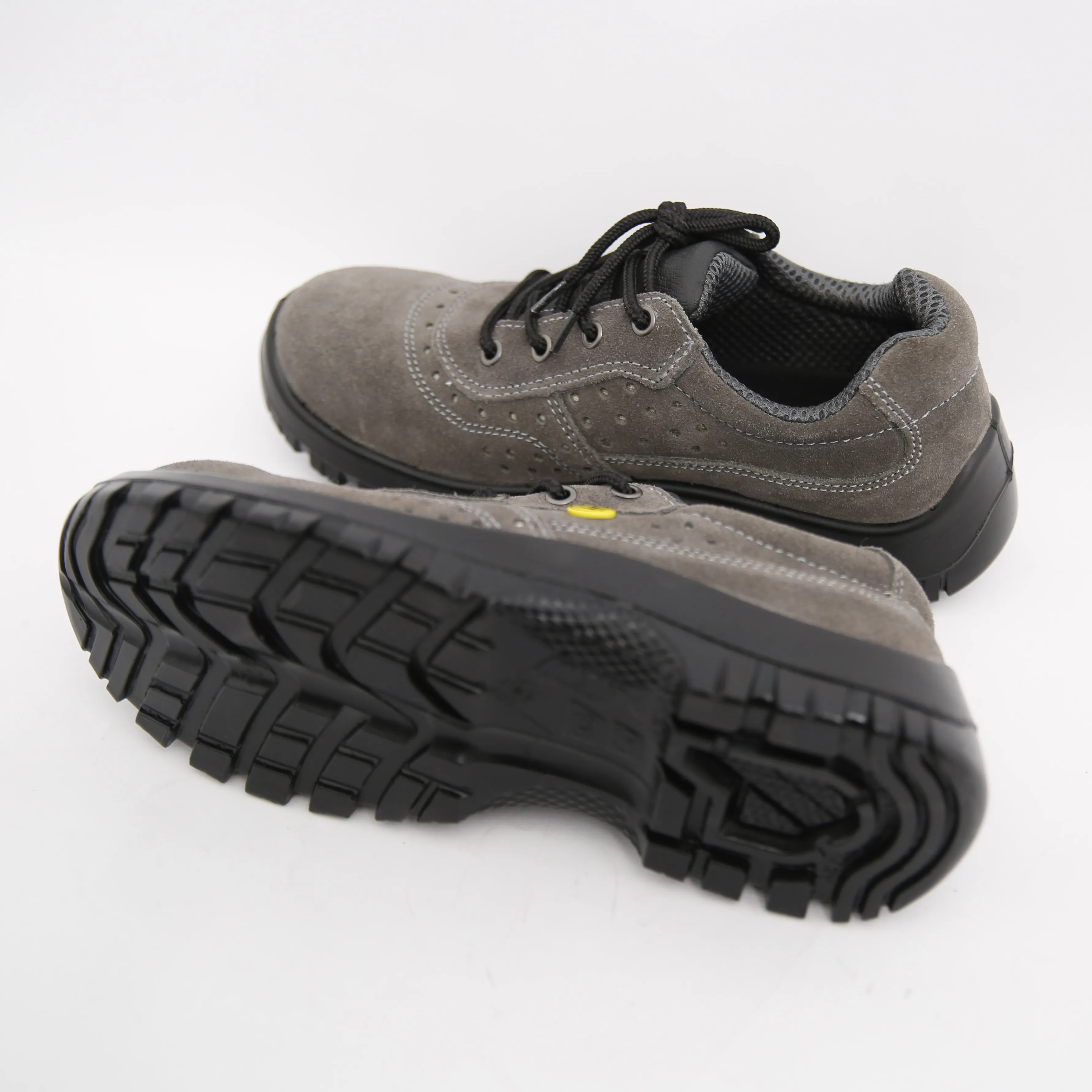 Zapatos De Seguridad ESD Electrical Insulation Steel Toe Cow Leather Spray Painting Factory Construction Antistatic Safety Shoes