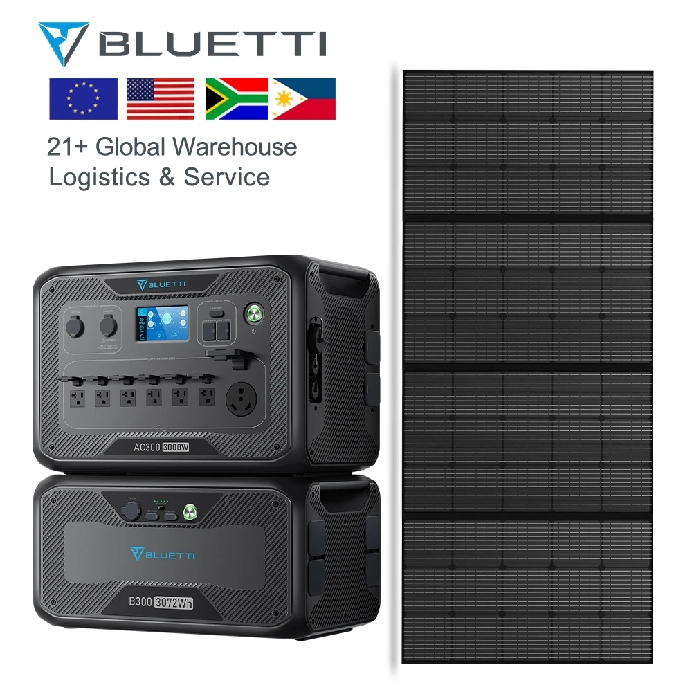 BLUETTI 3 kw Solar  System Power Station for RV Trips with Large Battery
