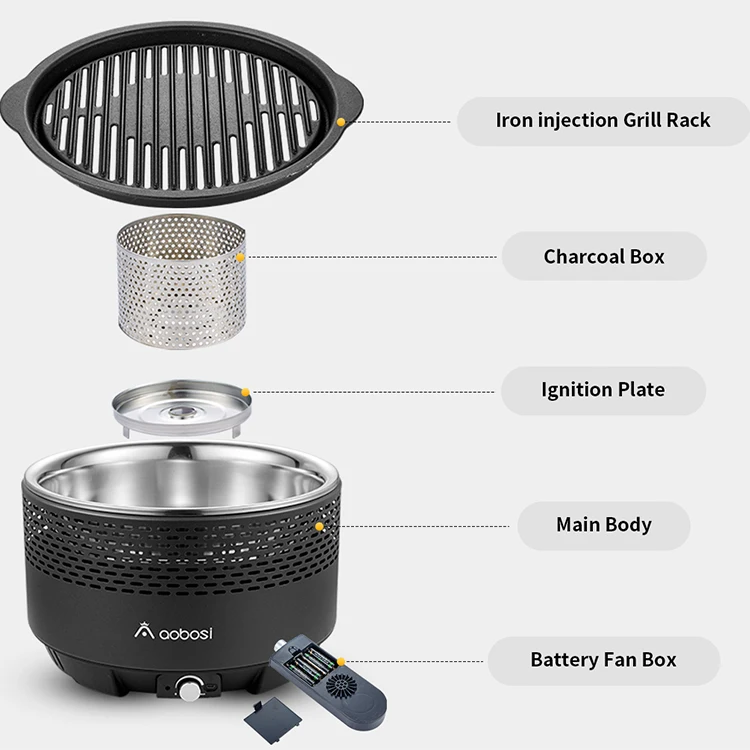 Manufacturer flat korean rotisserie grill portable set smokeless outdoor barbeque bbq camping charcoal bbq grills