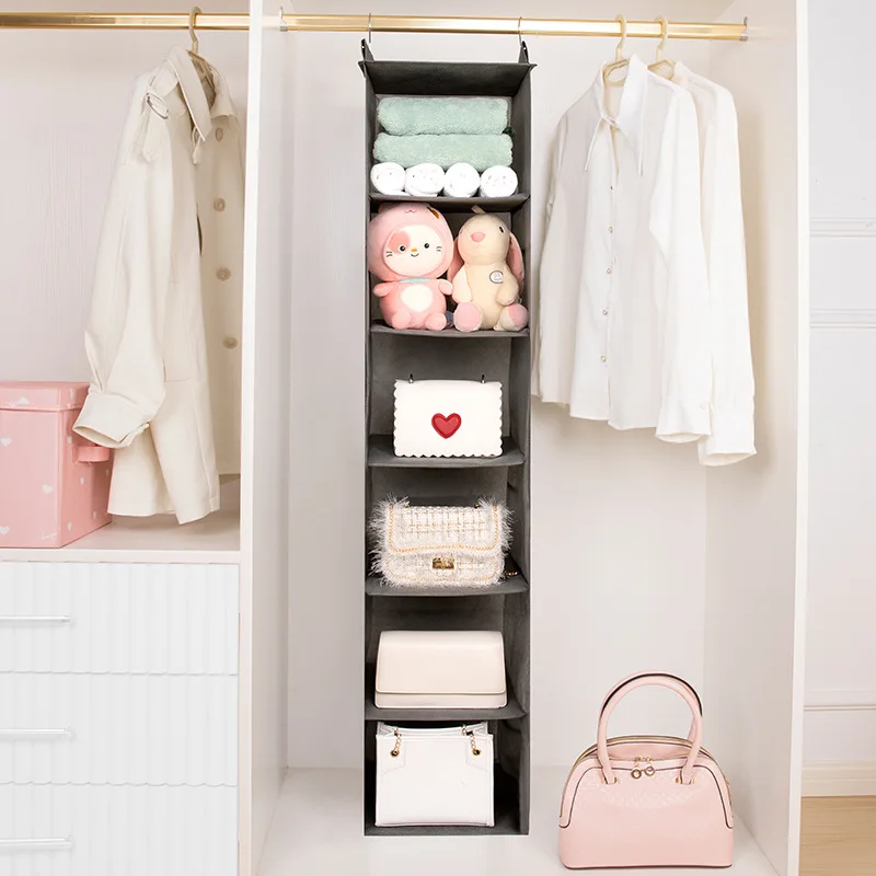 Custom Logo Hanging Storage Cabinets Shelves Toys Clothes Organizer Foldable For Closet