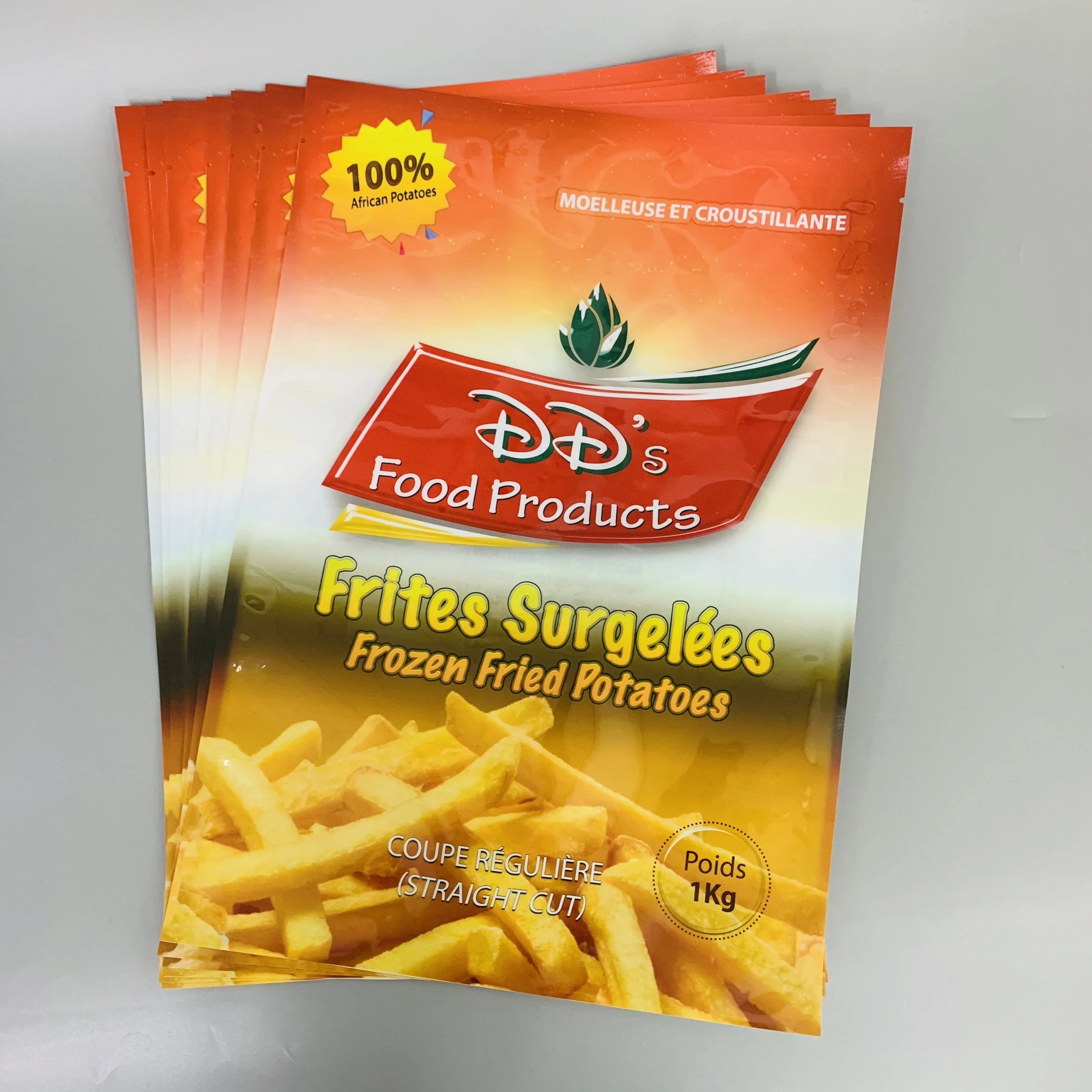 Custom Design Color-Printing 3-Side Sealing Food Chips Packaging Plastic Bags For Potato Chips