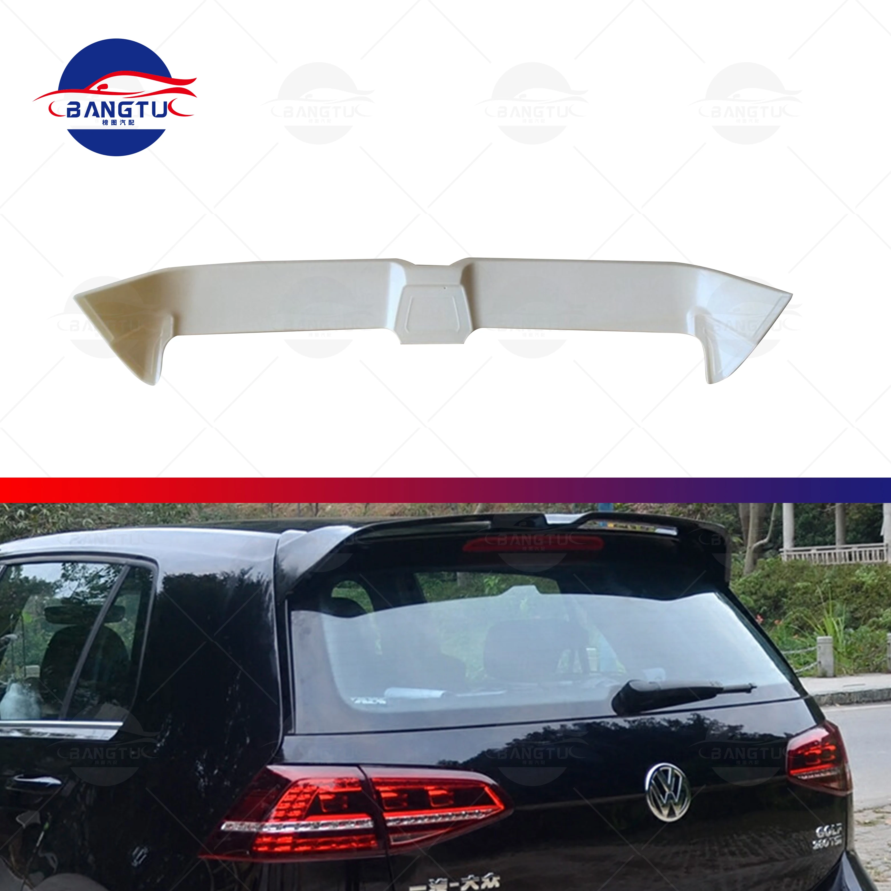 Factory Spoiler ABS Car Accessories Plastic Rear Roof Wing Spoiler For VW Golf 7/7.5 MK7/7.5 GTI Line 2014-2018