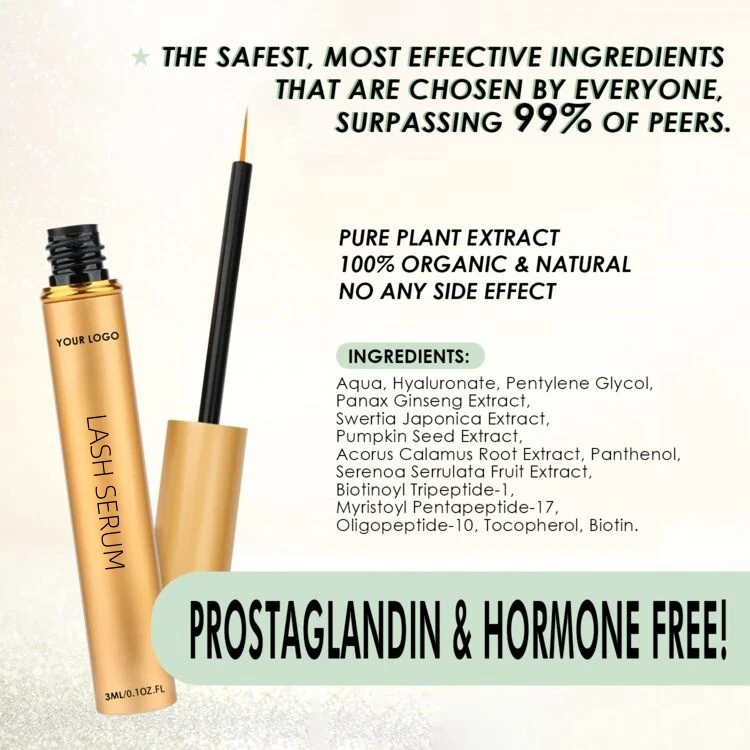 lash and brow hydrating oil free serum Natural Long Thick lash growth serum no hormone Enhancer vegan cruelty free Serum growth