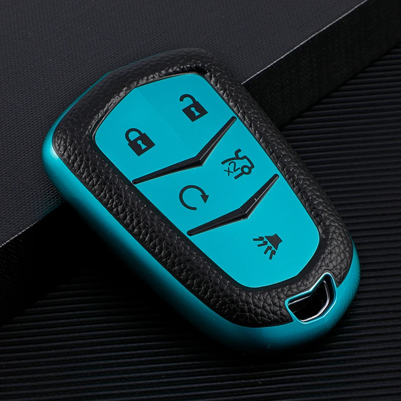 TPU Key Fob Case Cover Suitable for 2015-2019 Cadillac Escalade CTS SRX XT5 ATS STS CT6 Smart Remote Fob Key case cover