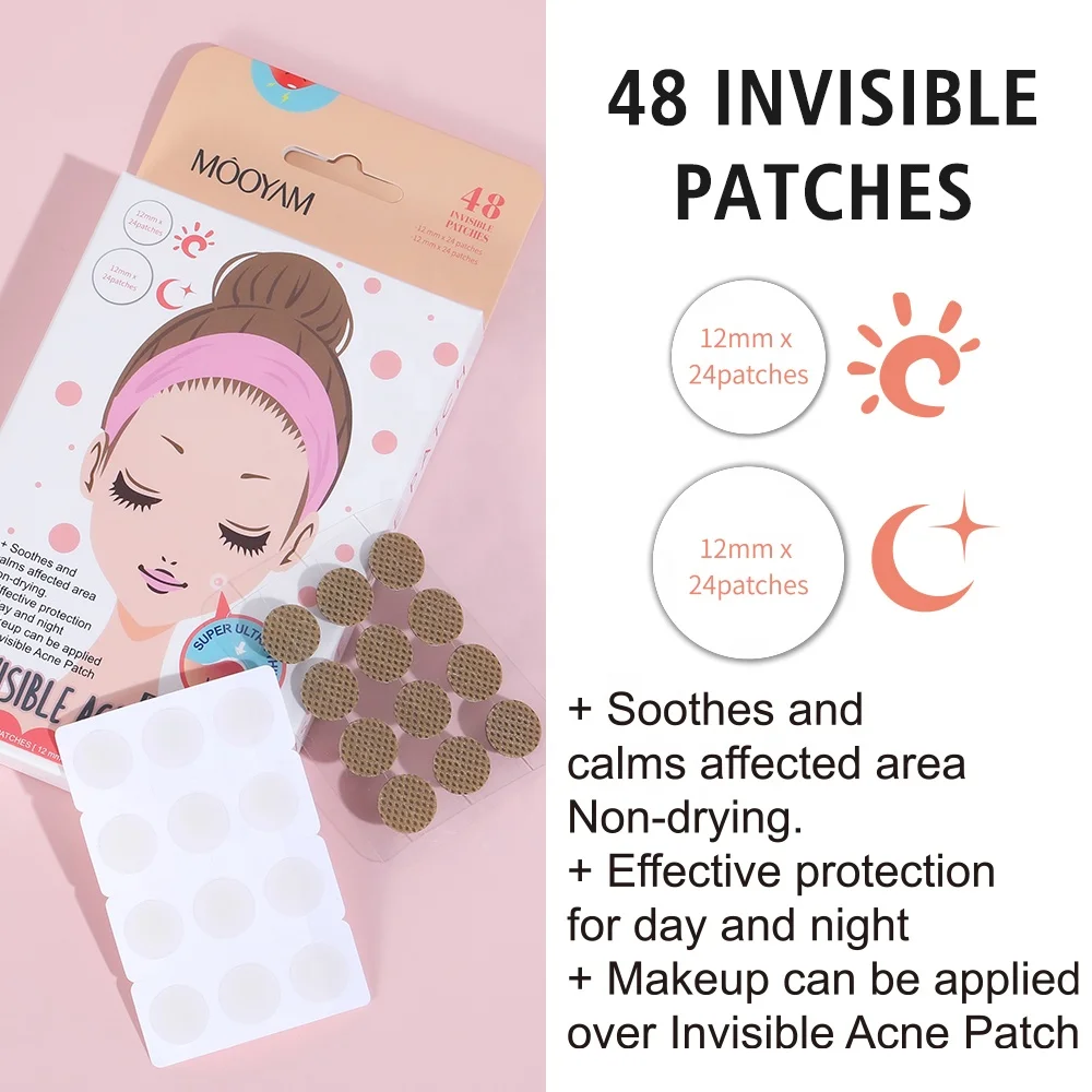 Private Label Tea Tree Acne Pimple Blemish Spot Treatment Acne Patches Hydrocolloid Day And Night Used Acne Patches