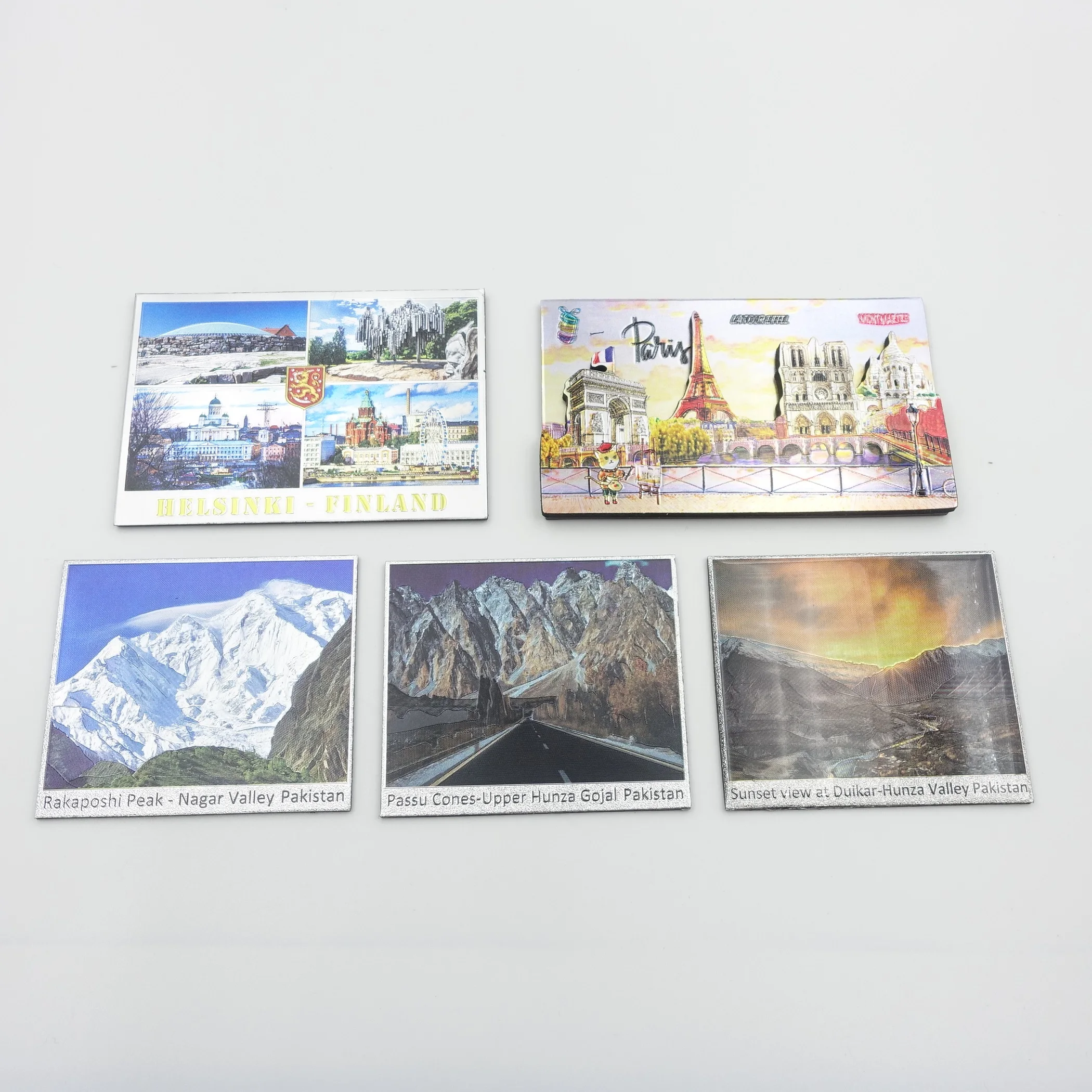 Custom logo travel gifts souvenirs city landscape foil refrigerator magnet promotional gifts travel handicrafts