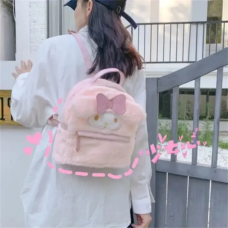 Jm Kt My Melody Pompompurin Cinnamoroll  Backpack Cute Bag Soft Girl Stuffed Animals Loungefly  Backpacks