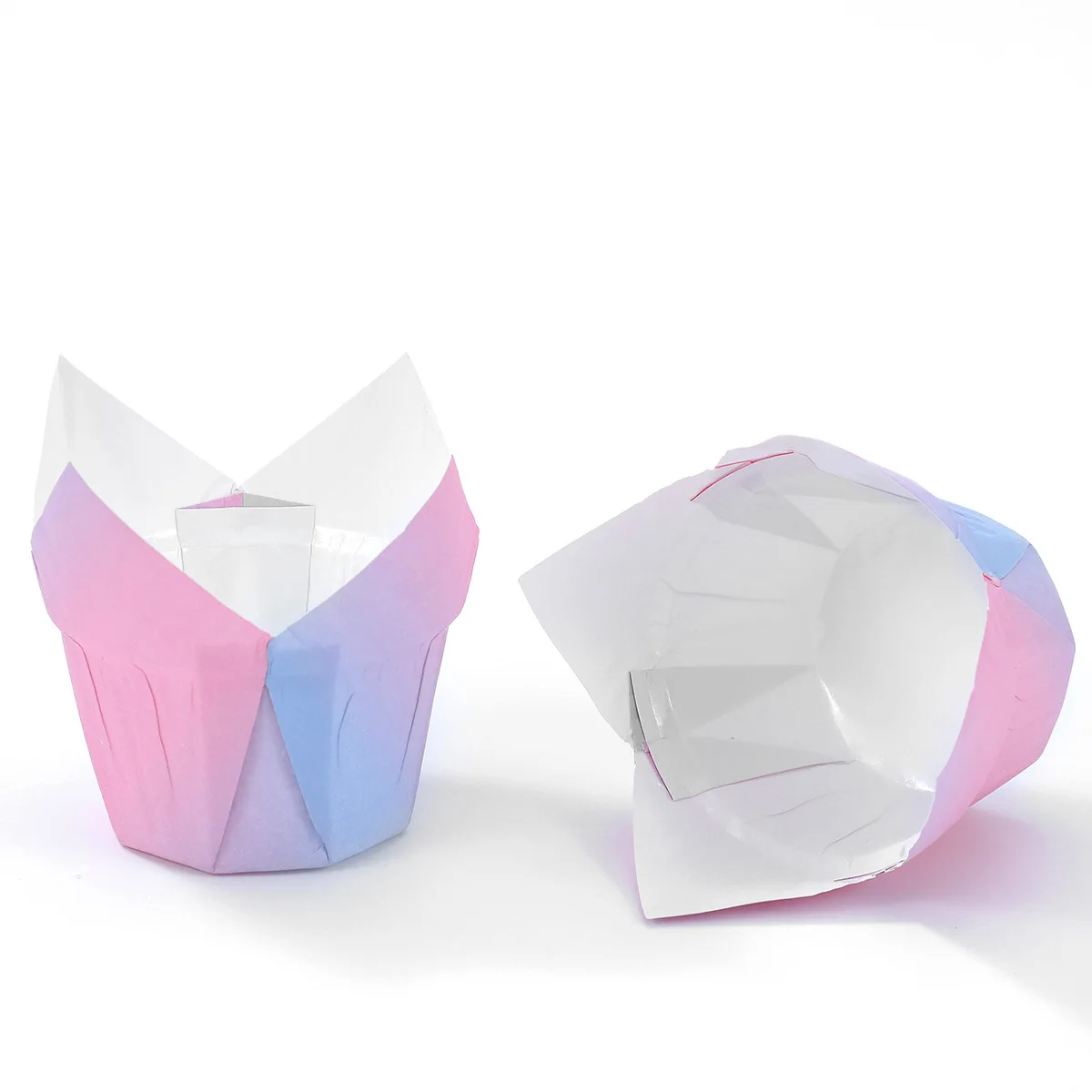 Gradient Cake Cups Mold Round Shaped Muffin Cupcake Liner Baking Molds DIY Kitchen Home Party Dessert Supplies