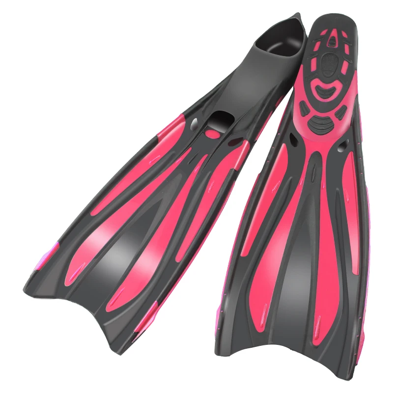 2024 Custom hardness design swim flipper snorkeling Diving Fins long Blade free diving fins
