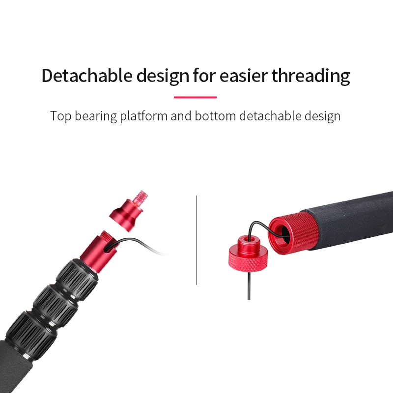 Гибкий Алюминиевый телескопический удлинитель микрофона Manbily 3,5 м, оборудование для фотосъемки