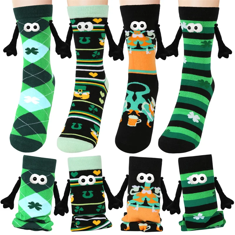 cute funky custom socks street style stereo big eye  women socks couple holding hands socks