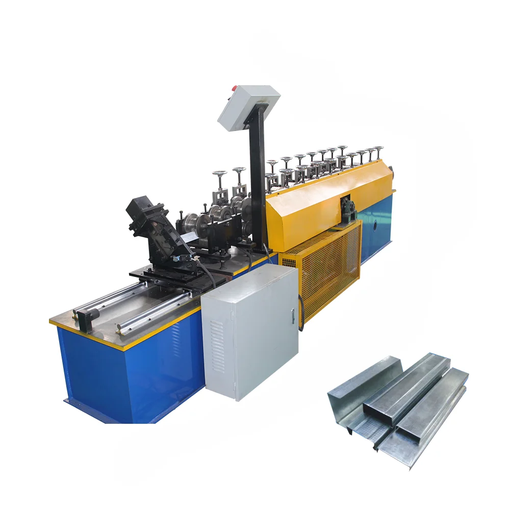 Automatic Metal Steel C U Shape Purlin Making Machine For Roof CU Shape Steel Cold Beam Roll Forming Machine