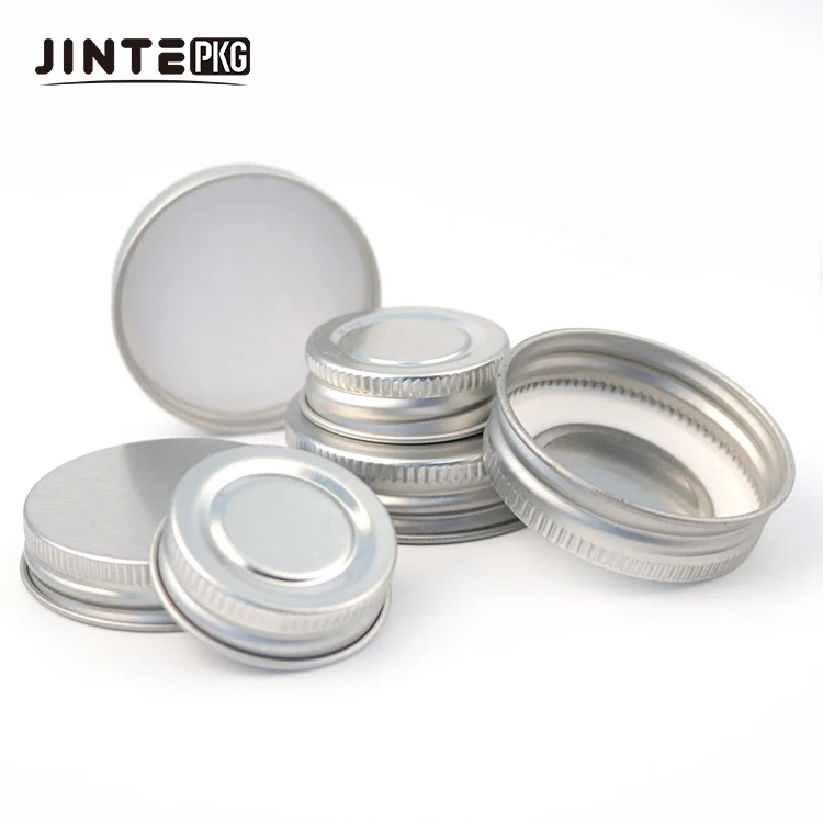Wholesale High Quality 70mm 89mm Gold black aluminium Wide Mouth Mason Jar lids with seal