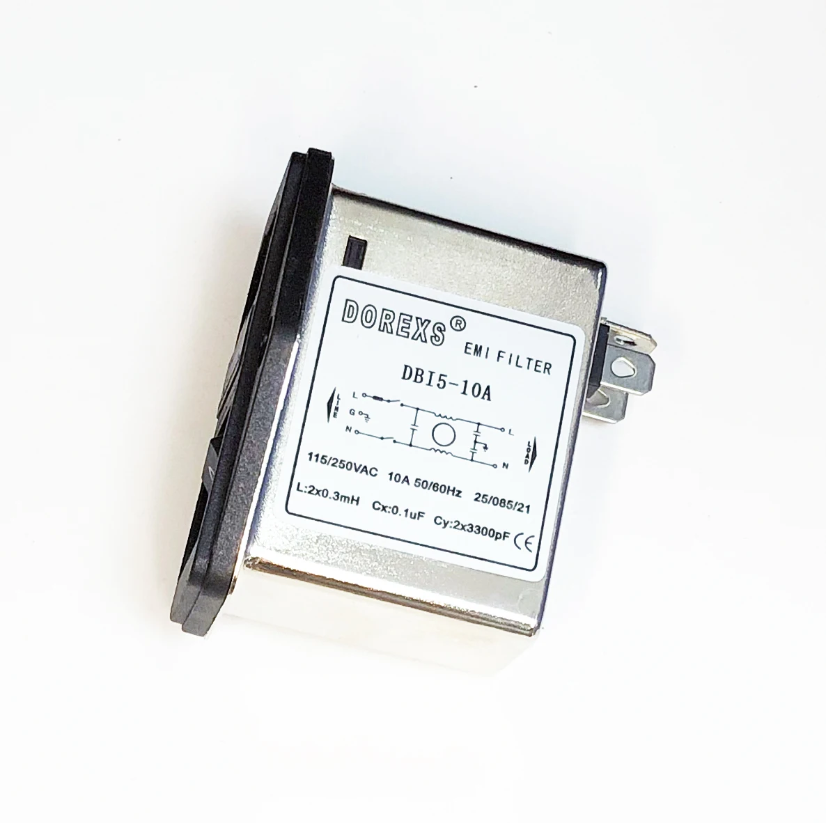 ELCOM EMI power supply noise filter module dbi51a, 3a, 6a, 10a with fuse and switch control