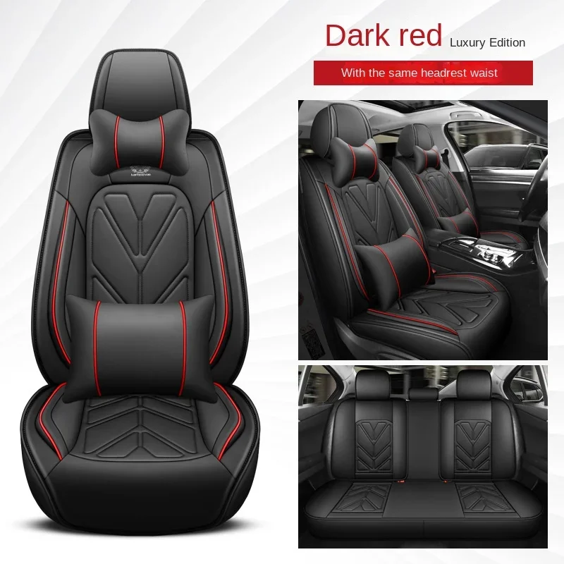 5D 9D Waterproof Leather Car Seat Cover Car Interior Accessories Full Set Universal Luxury Seat Cushions 13 Pcs For Cars
