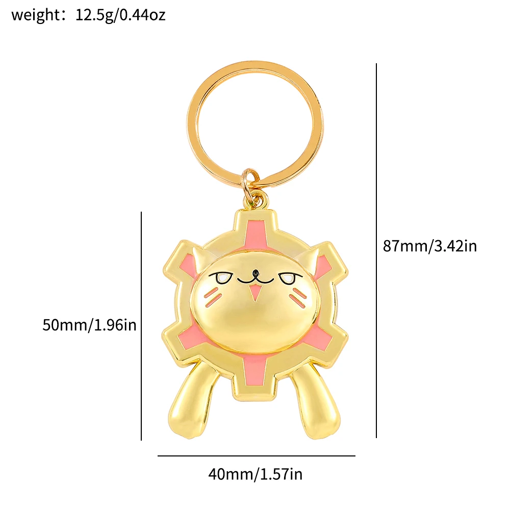 Little Lion Hai Wei Zhi Miao Metal Keychain with Embossing Printing Solid Metal Design