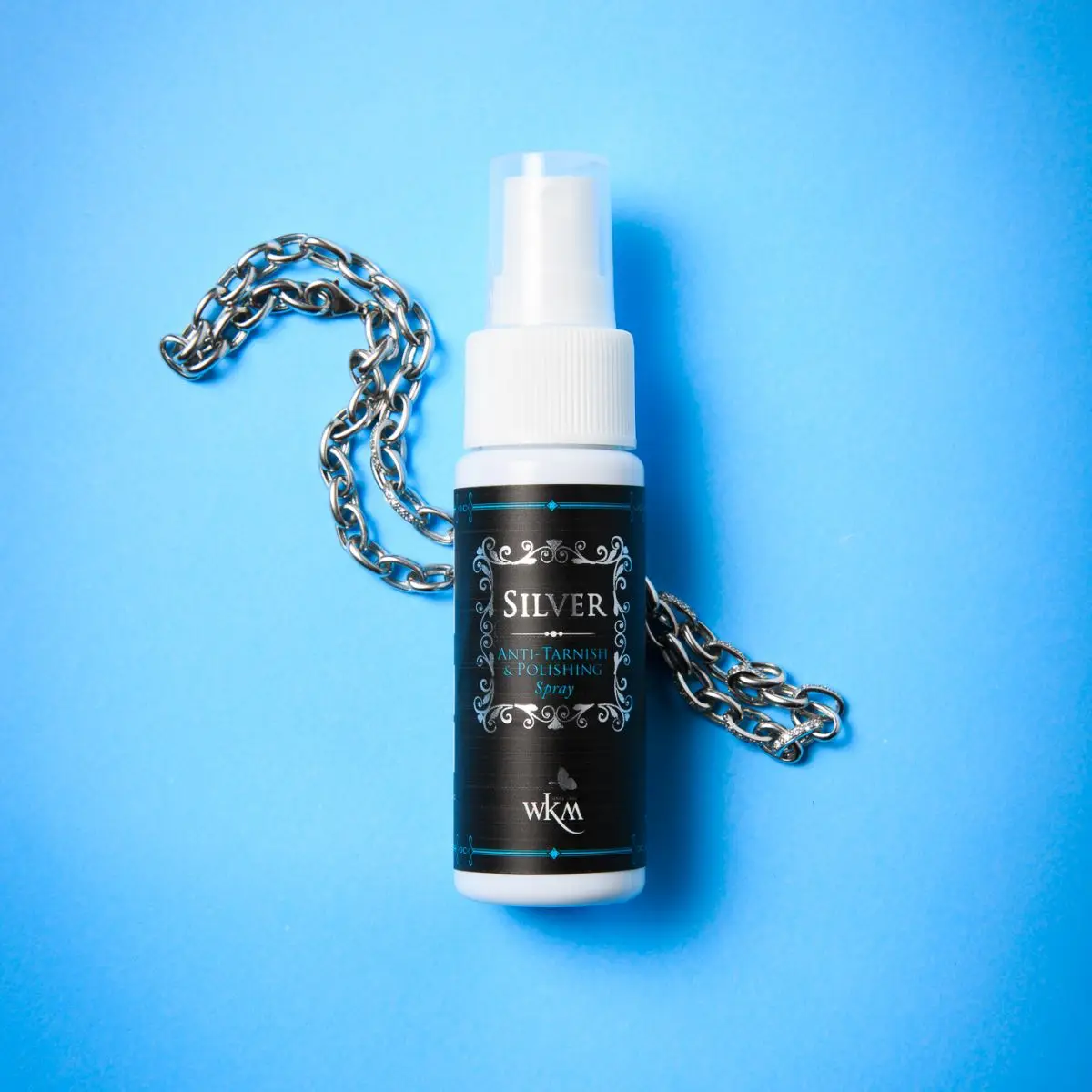 WKM Silver Anti-Tarnishing and Polishing Spray for Silver Jewelry 40 ml Quality Grade Silver Cleaner