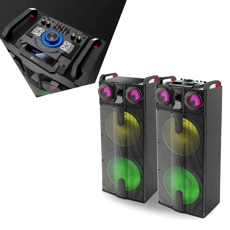 Professional  pa system set Audio Dj Speakers 15inch Blue tooth High Power  Pair Sound box