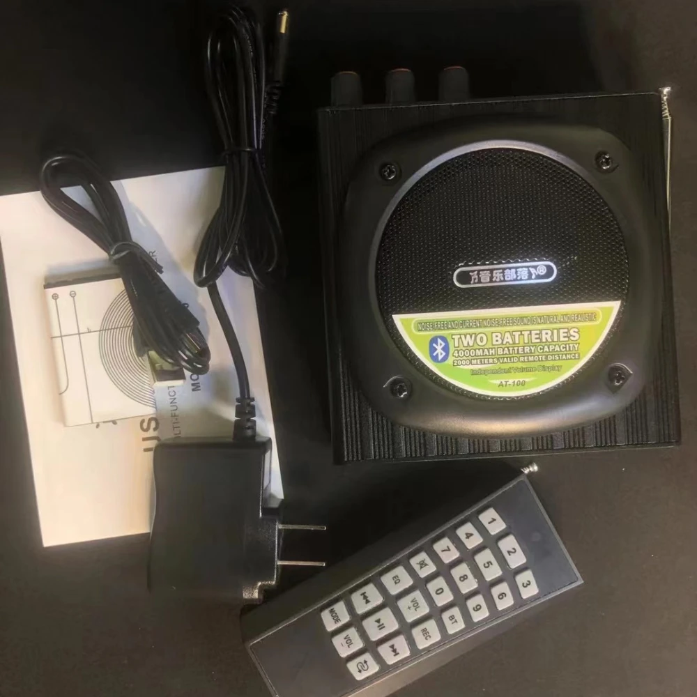 Daile amplifier AT100 with TF / FM radio / recording high power remote player outdoor loudspeaker