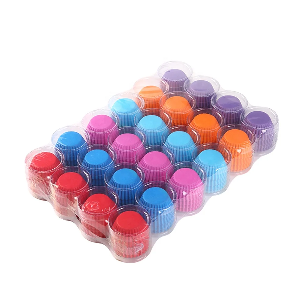 Cake cup liners pure  solid color  in PVC tube factory price